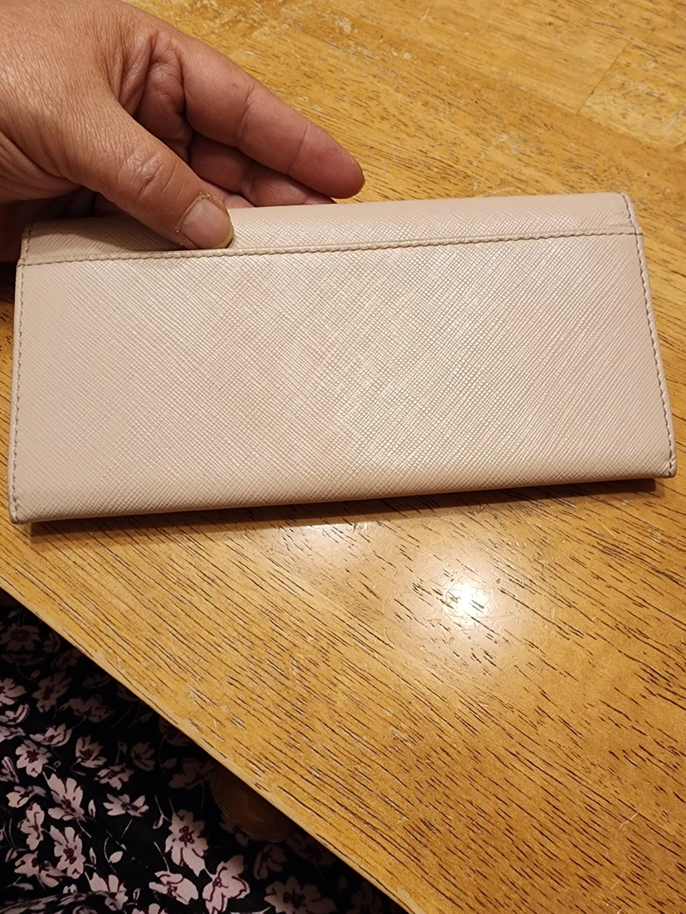 Salvatore Ferragamo Gancini long wallet pale pink With Gold Hardware